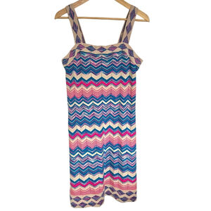 Design History colorful chevron knit mini dress